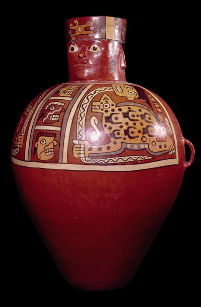 Ceremonial polychrome jar, Rukana style, La Victoria, Churunga, Cuenca de Ocona by Peruvian School
